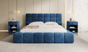 Designer-Polsterbett Marshmallow aus Samett mat Stauraum