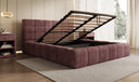 Designer-Polsterbett Marshmallow aus Cord mat Stauraum
