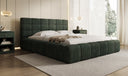 Designer-Polsterbett Marshmallow aus Cord mat Stauraum