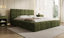 Designer-Polsterbett Marshmallow aus Cord mat Stauraum