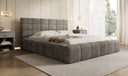 Designer-Polsterbett Marshmallow aus Cord mat Stauraum