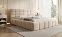 Designer-Polsterbett Marshmallow aus Samett mat Stauraum