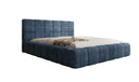 Designer-Polsterbett Marshmallow aus Cord mat Stauraum
