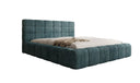 Designer-Polsterbett Marshmallow aus Cord mat Stauraum