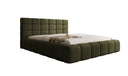 Designer-Polsterbett Marshmallow aus Teddy-Bouclé mat Stauraum