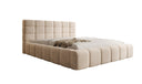 Designer-Polsterbett Marshmallow aus Samett mat Stauraum