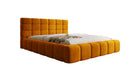 Designer-Polsterbett Marshmallow aus Samett mat Stauraum