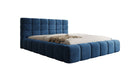 Designer-Polsterbett Marshmallow aus Samett mat Stauraum