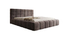 Designer-Polsterbett Marshmallow aus Samett mat Stauraum