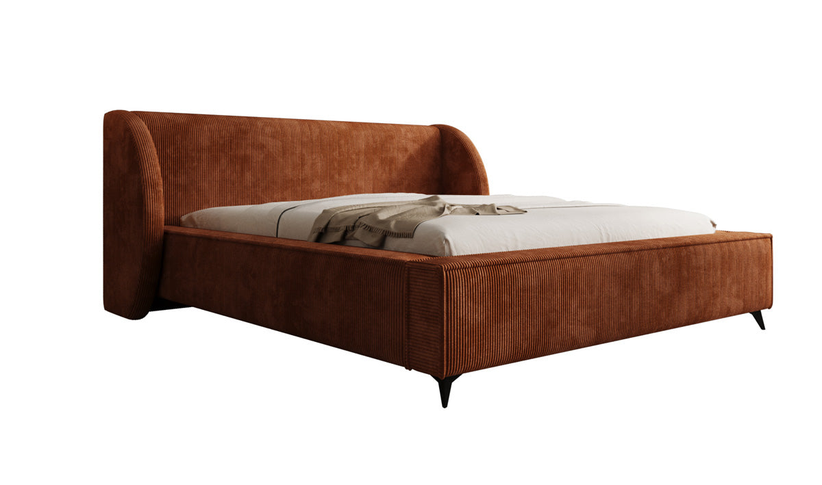 Designer Polsterbett Freya Cord mit Stauraum