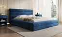 Designer Polsterbett Maren in Samt mit Stauraum