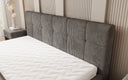 Lit rembourré design Nelly en Côtelé avec espace de rangement