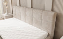 Lit rembourré design Nelly en Côtelé avec espace de rangement