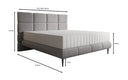 Lit boxspring Nessa avec pieds hauts en Peluche Bouclé