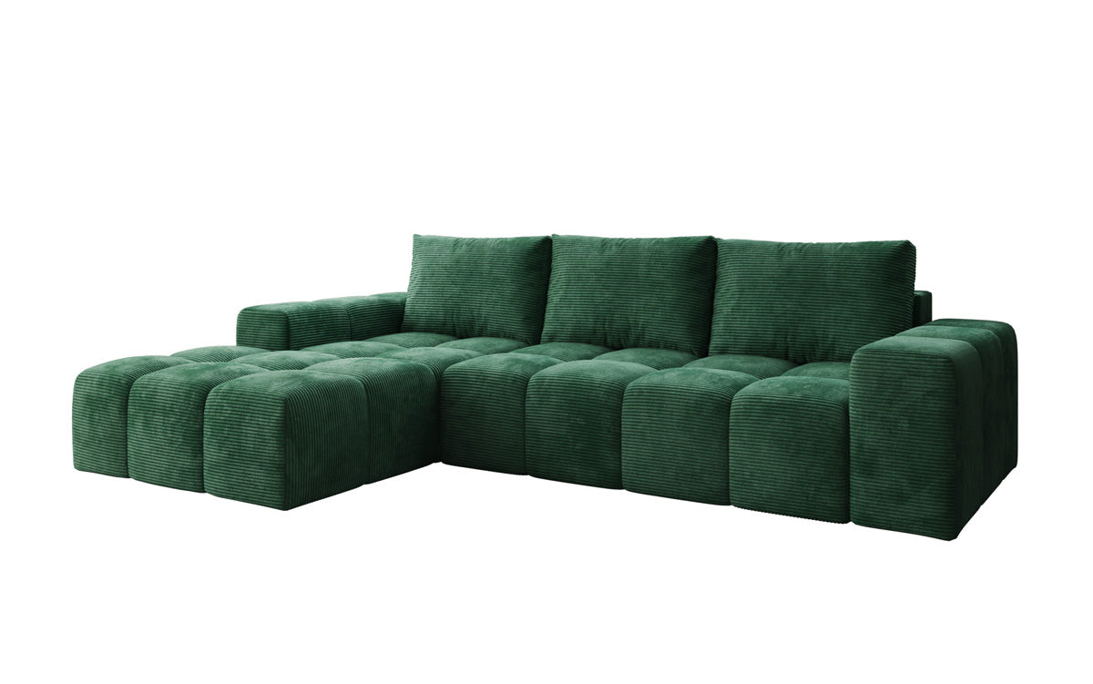 Designer Sofa Aila mit Schlaf- und Klappfunktion in Cord