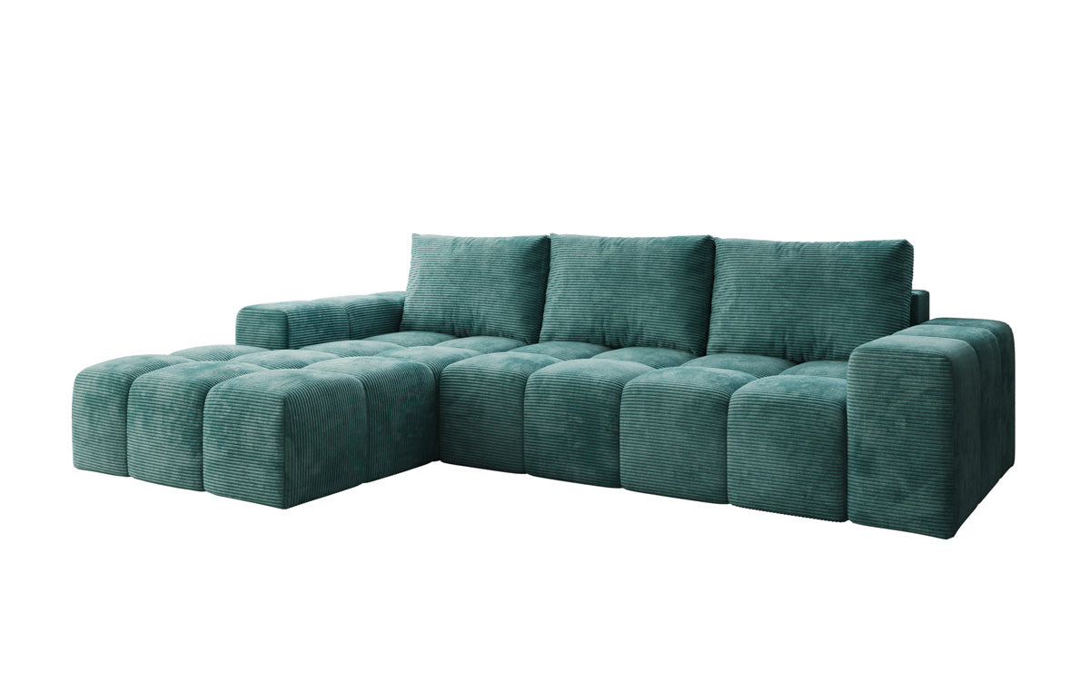 Designer Sofa Aila mit Schlaf- und Klappfunktion in Cord