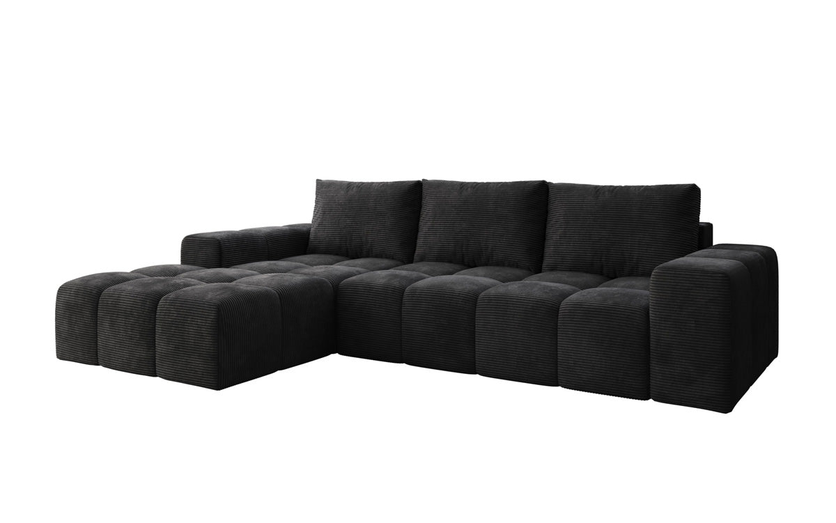 Canapé design Aila avec fonction couchage et fonction rabattable en Côtelé