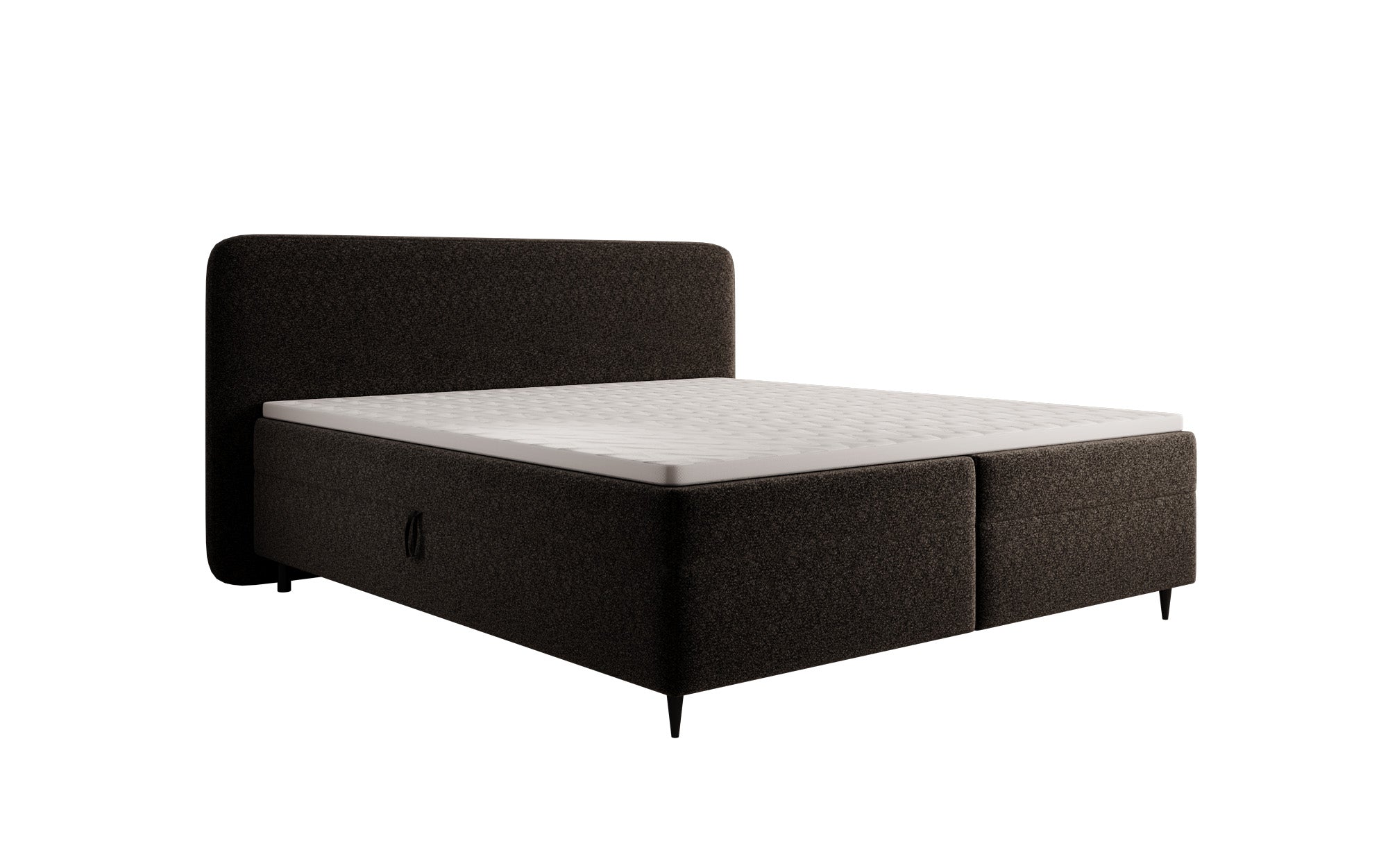 Boxspringbett Nea am Strukturstoff mat Stauraum