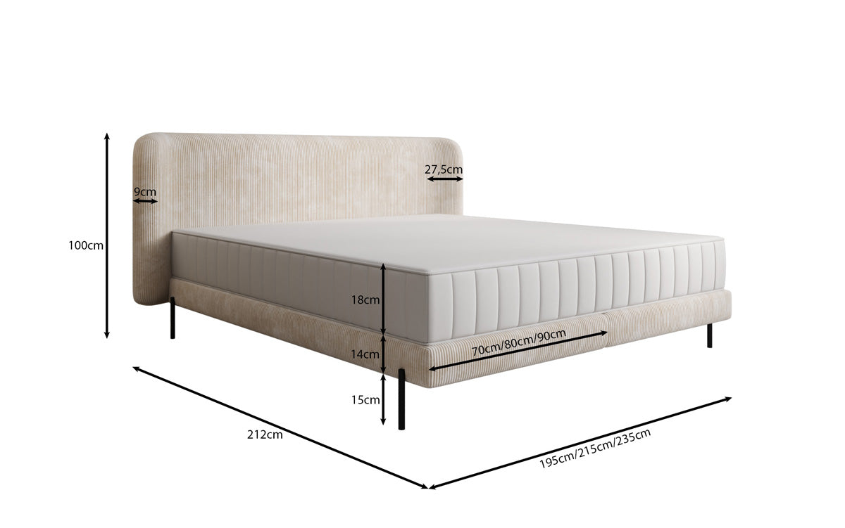 Designer-Polsterbett Enna a Cord