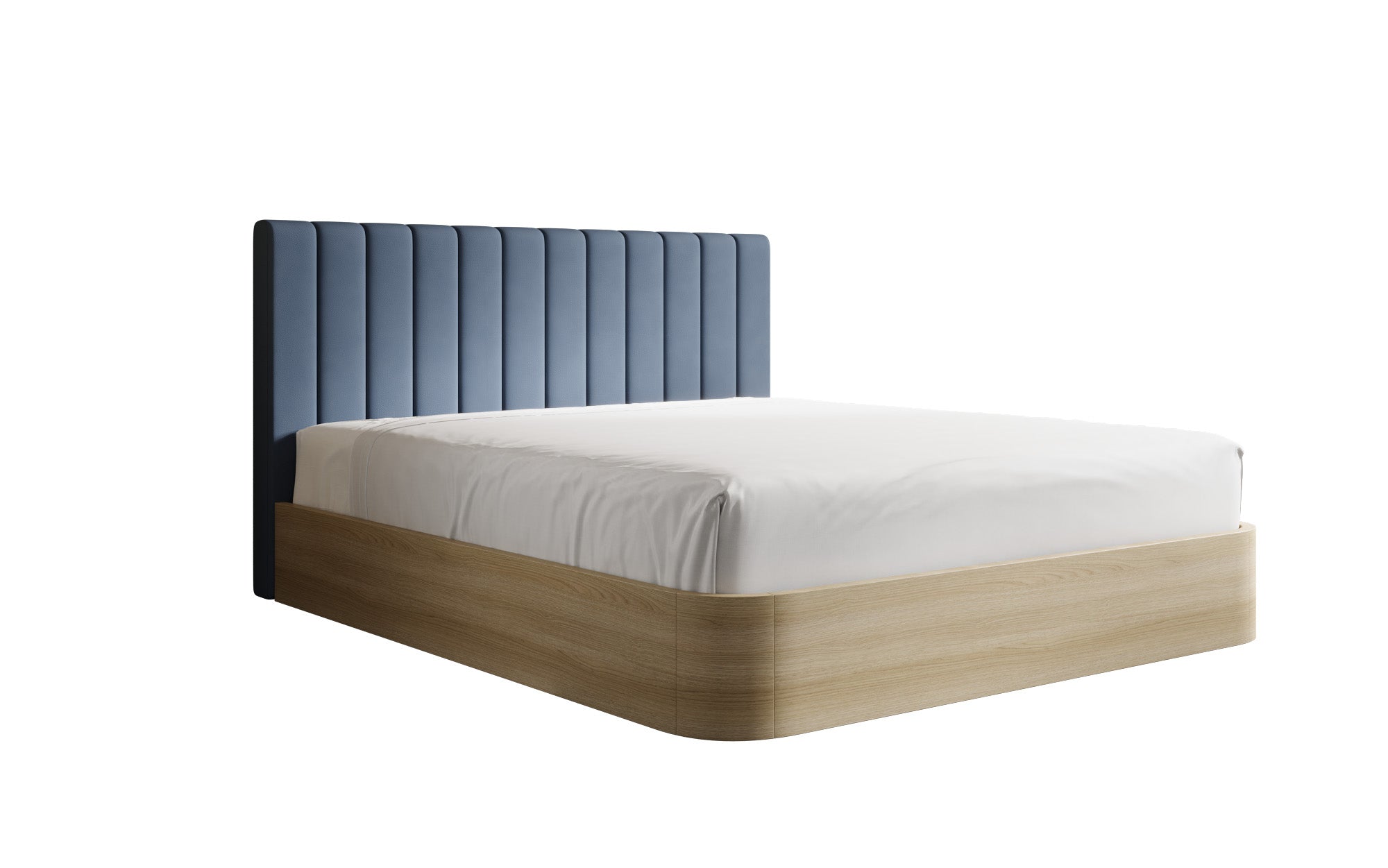 Lit rembourré design Fiore Linea en Tissu avec espace de rangement