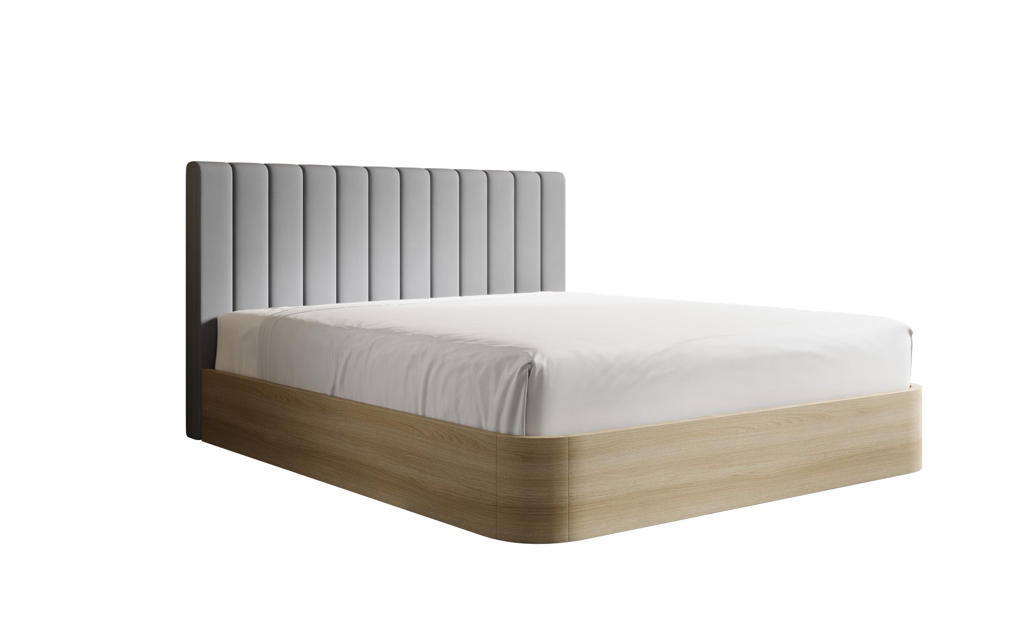 Lit rembourré design Fiore Linea en Tissu avec espace de rangement