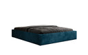 Designer upholstered bed base with storage without headboard in Corduroy