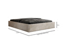 Designer upholstered bed base with storage without headboard in Corduroy