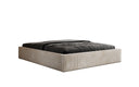 Designer upholstered bed base with storage without headboard in Corduroy