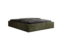 Designer upholstered bed base with storage without headboard in Corduroy