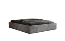 Designer upholstered bed base with storage without headboard in Corduroy