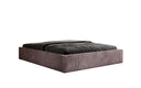 Designer upholstered bed base with storage without headboard in Corduroy