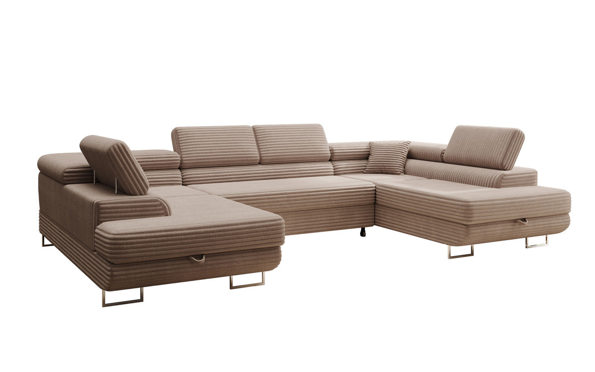 Designer-Sofa Vigo mat Schlof- a Klappfunktioun a Cord