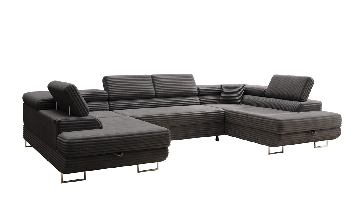 Designer-Sofa Vigo mat Schlof- a Klappfunktioun a Cord