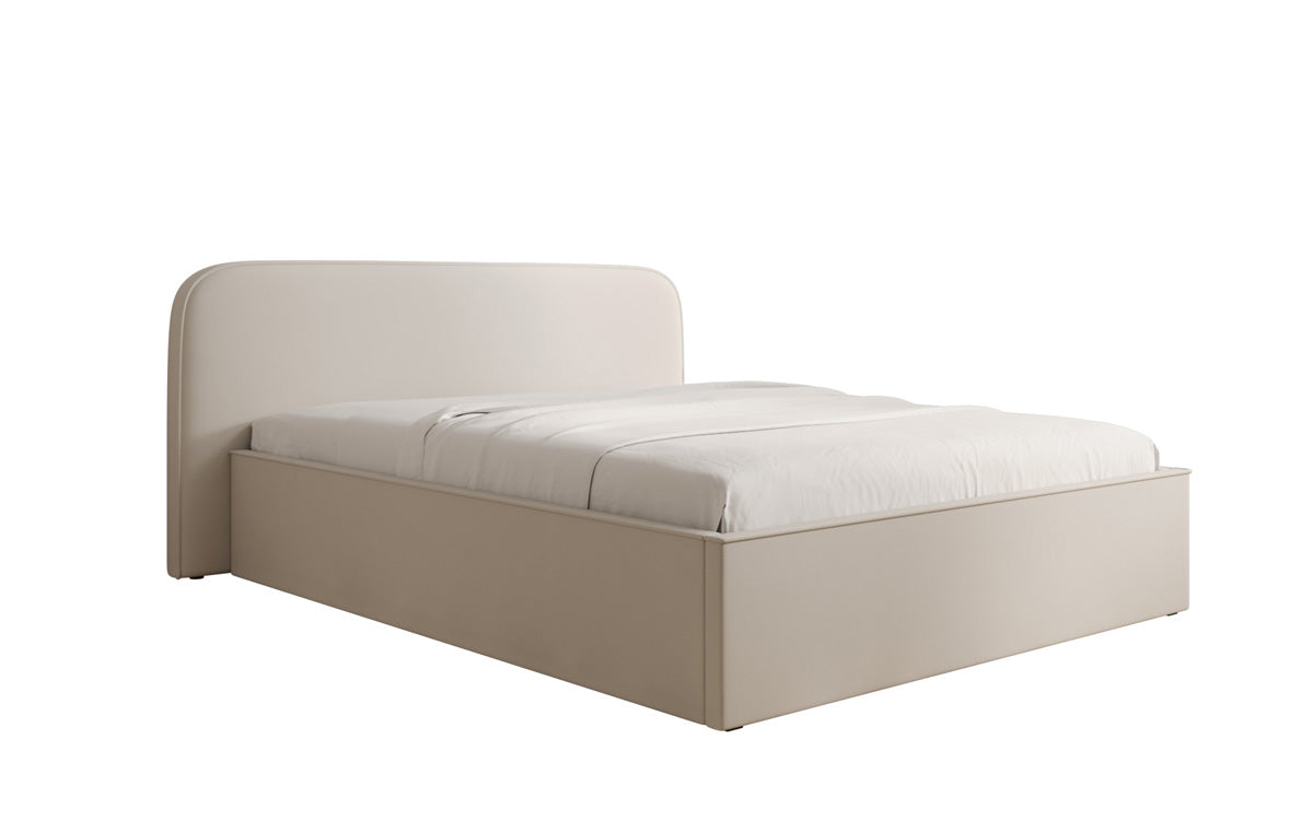 Designer Polsterbett Nola in Stoff mit Stauraum