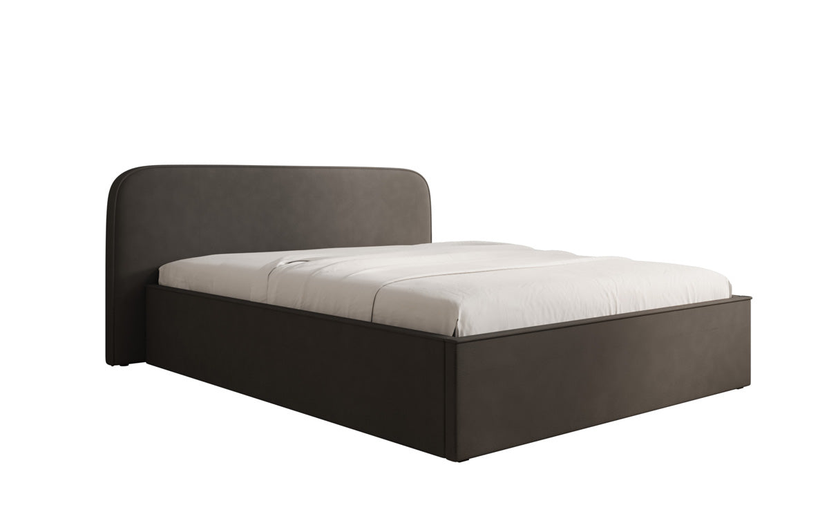 Designer Polsterbett Nola in Stoff mit Stauraum