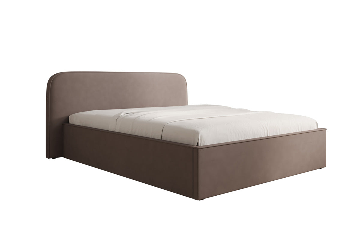 Designer Polsterbett Nola in Stoff mit Stauraum