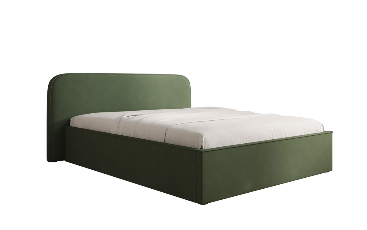 Designer Polsterbett Nola in Stoff mit Stauraum