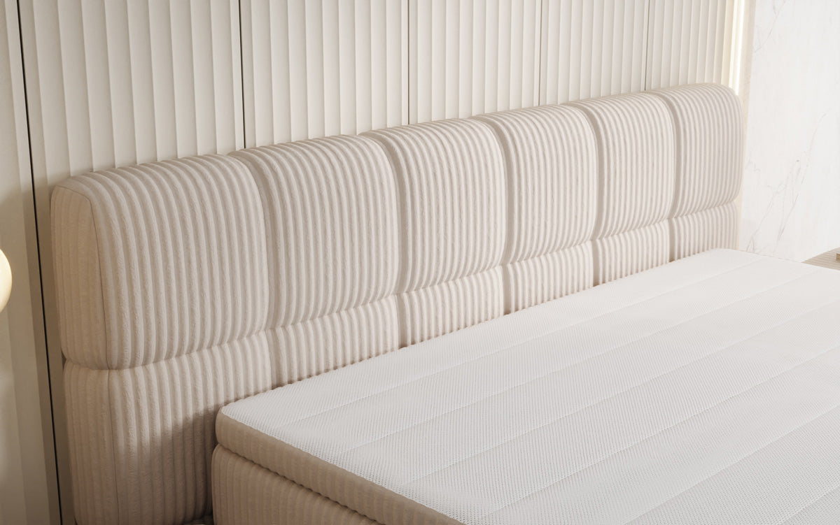 Boxspringbett Bombo a Cord mat Stauraum