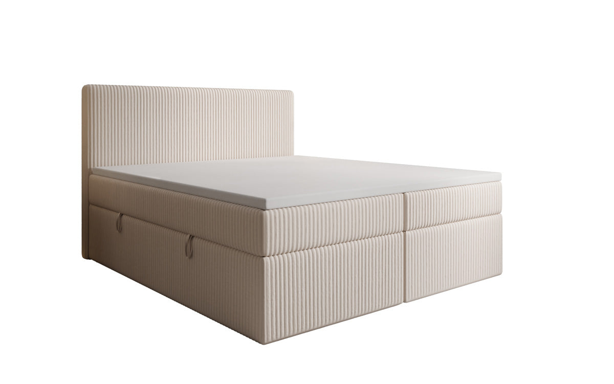 Boxspringbett Kubo in Cord mit Stauraum