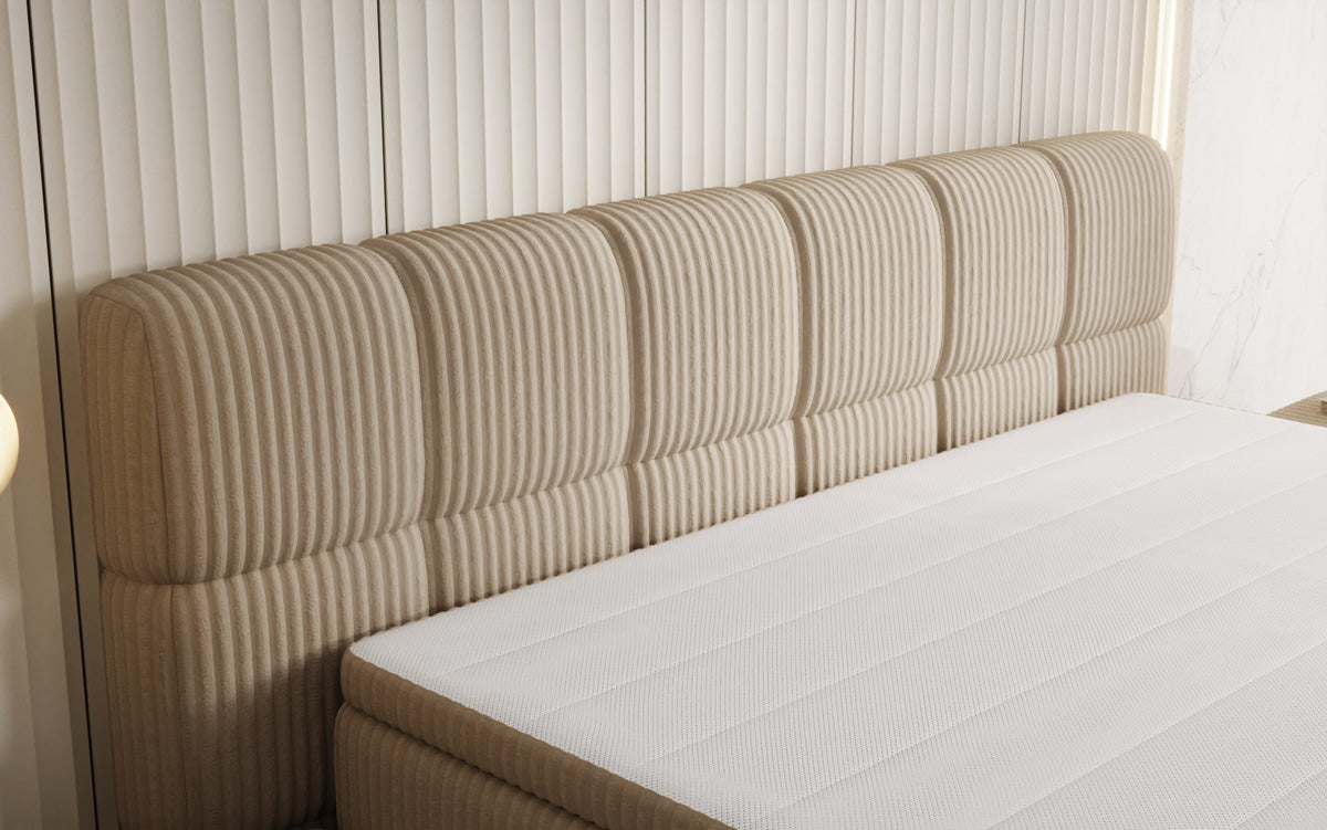Boxspringbett Bombo a Cord mat Stauraum