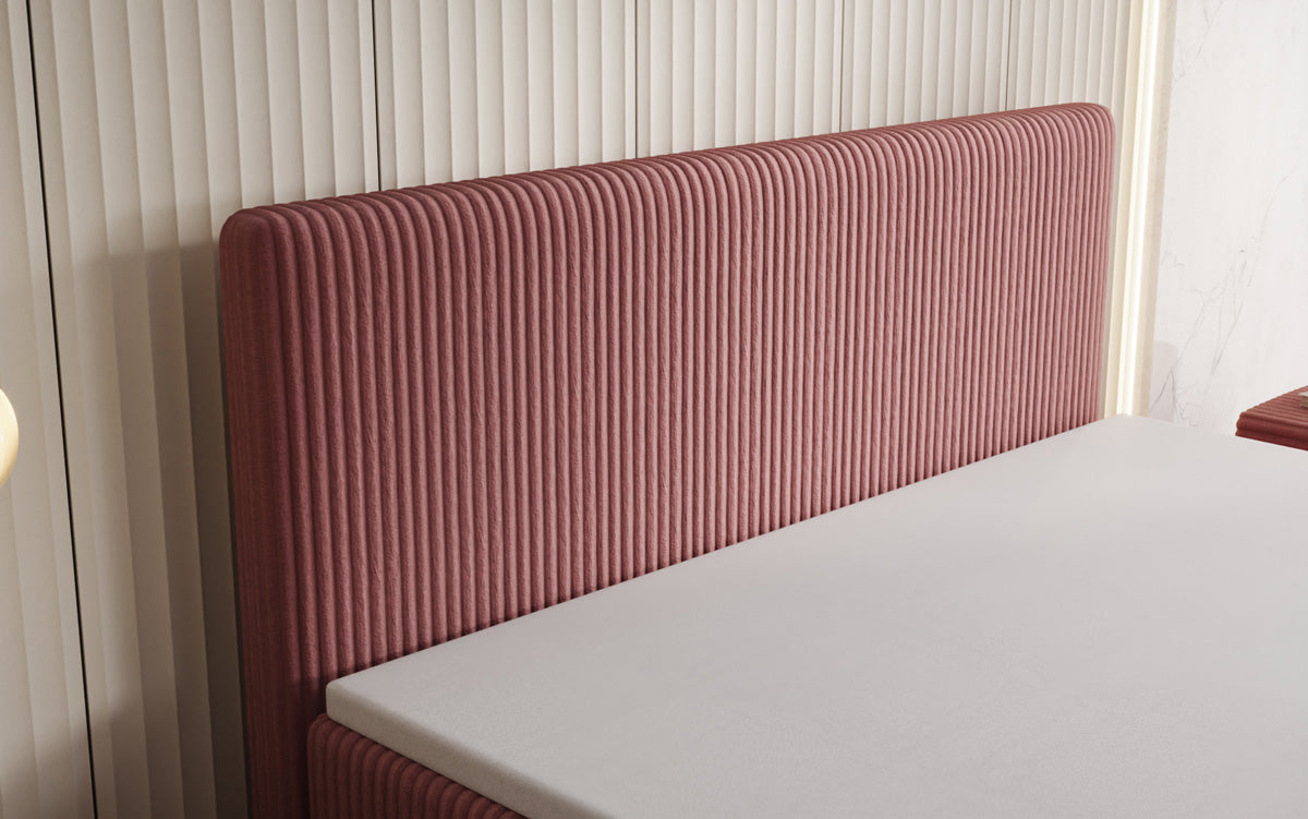 Boxspringbett Kubo in Cord mit Stauraum