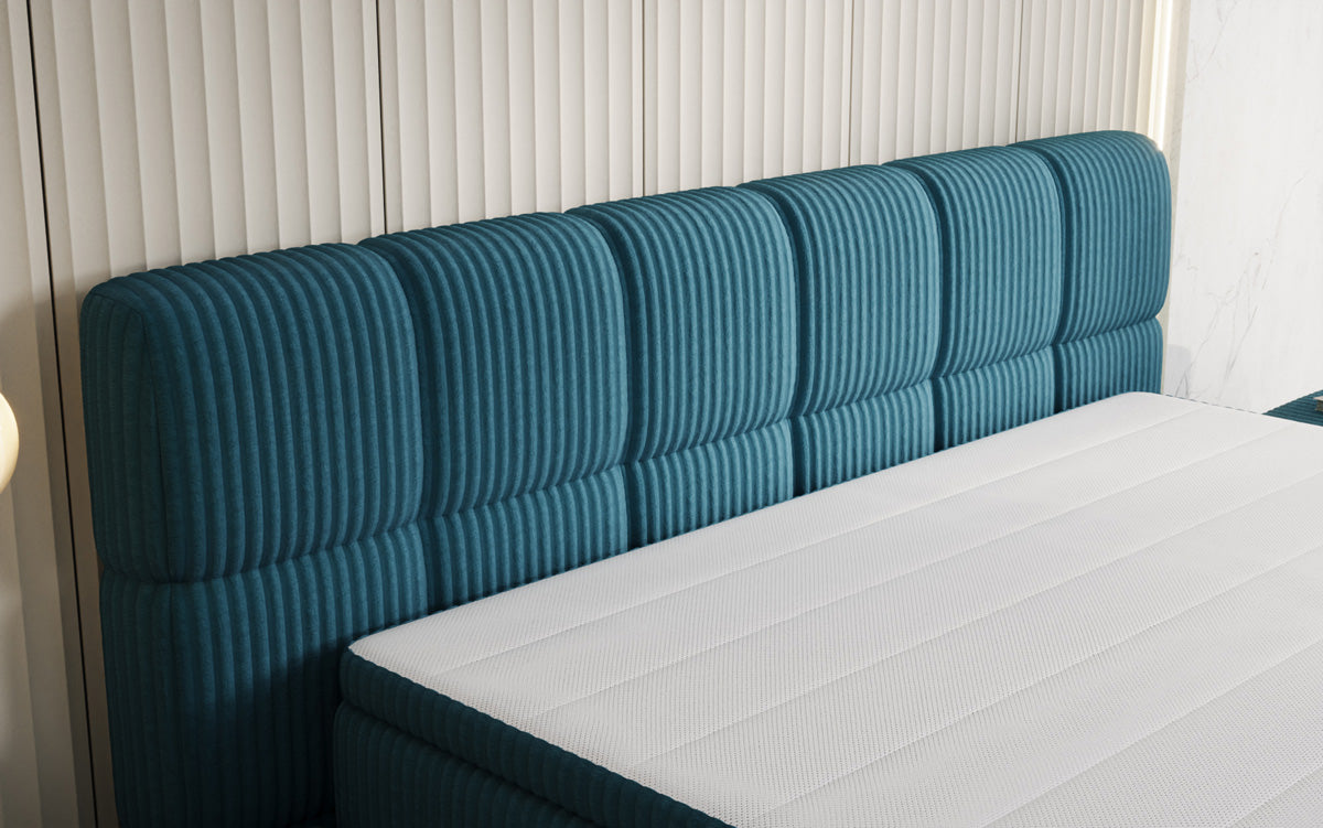 Boxspringbett Bombo a Cord mat Stauraum
