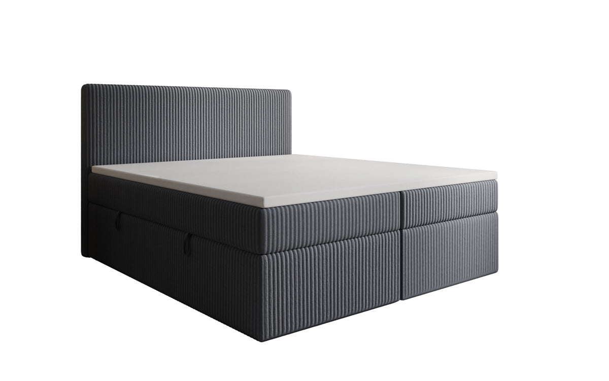 Boxspringbett Kubo in Cord mit Stauraum
