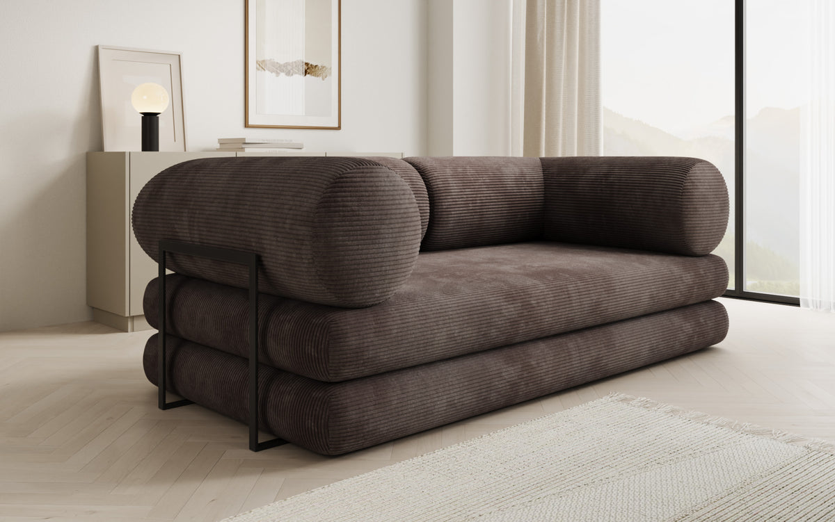 Designer-Sofa Lazy Tube 3-Sëtzer a Cord