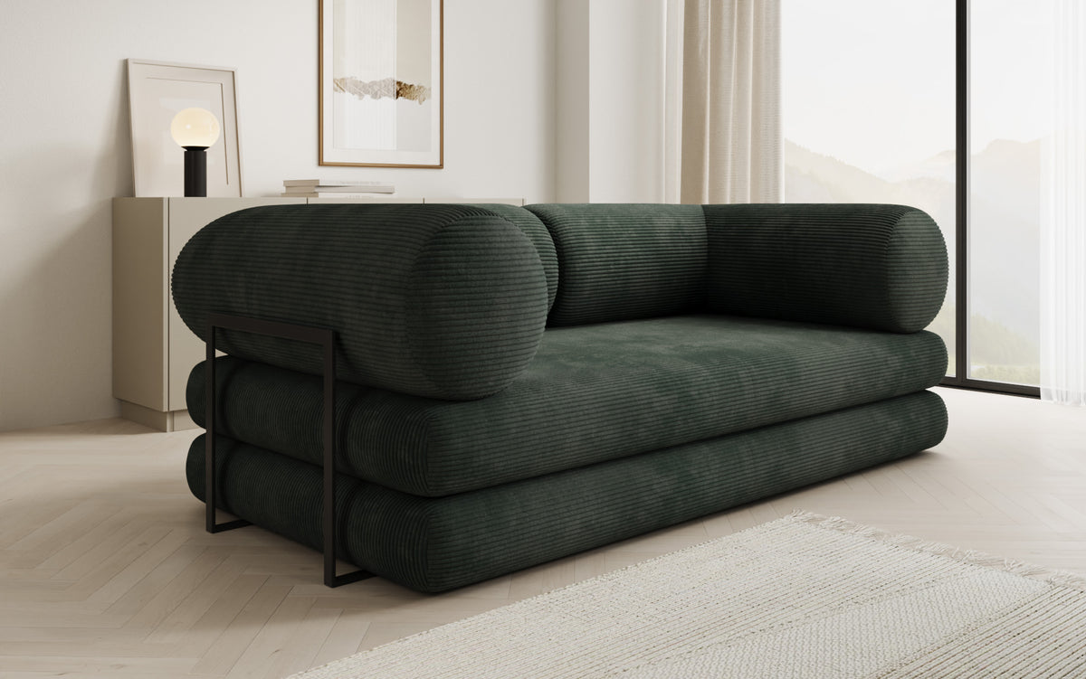 Designer-Sofa Lazy Tube 3-Sëtzer a Cord
