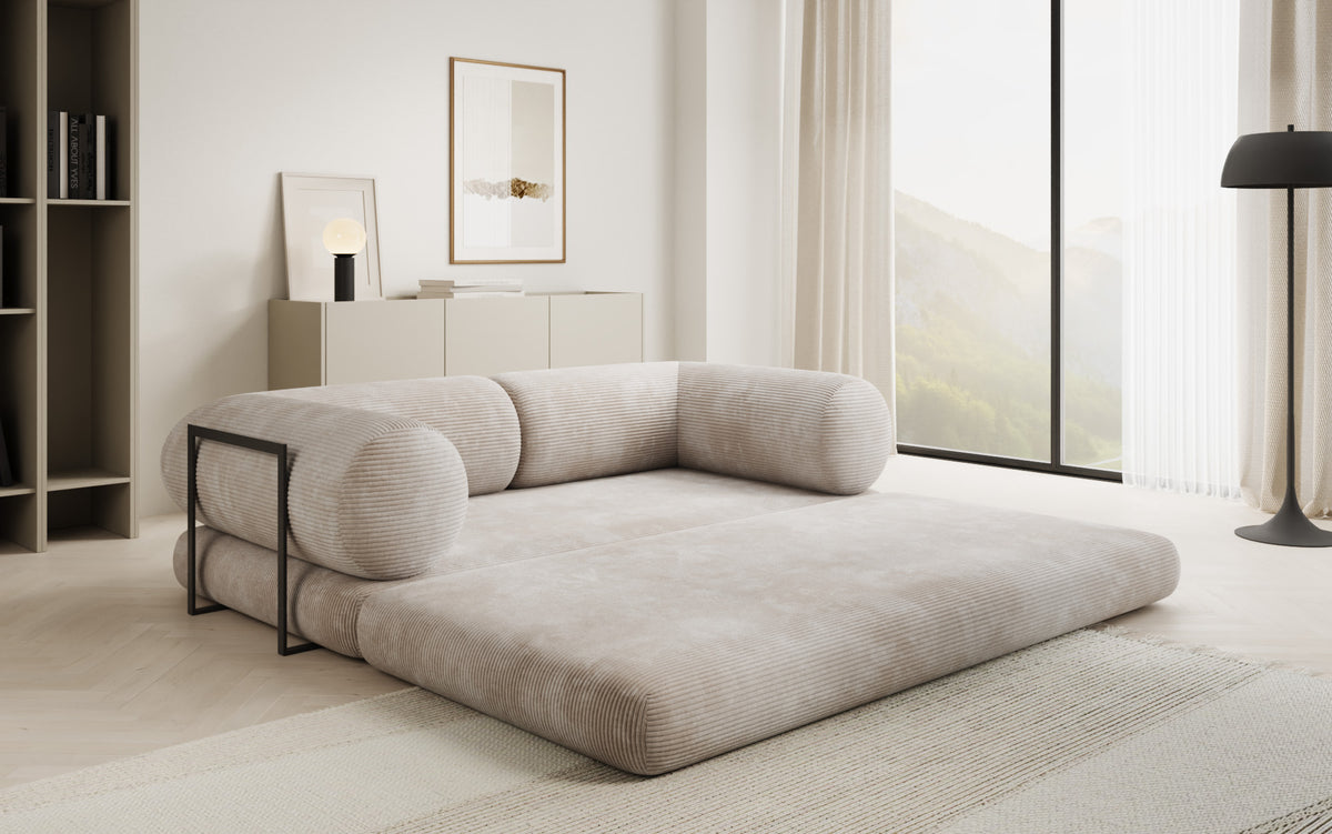Designer-Sofa Lazy Tube 3-Sëtzer a Cord