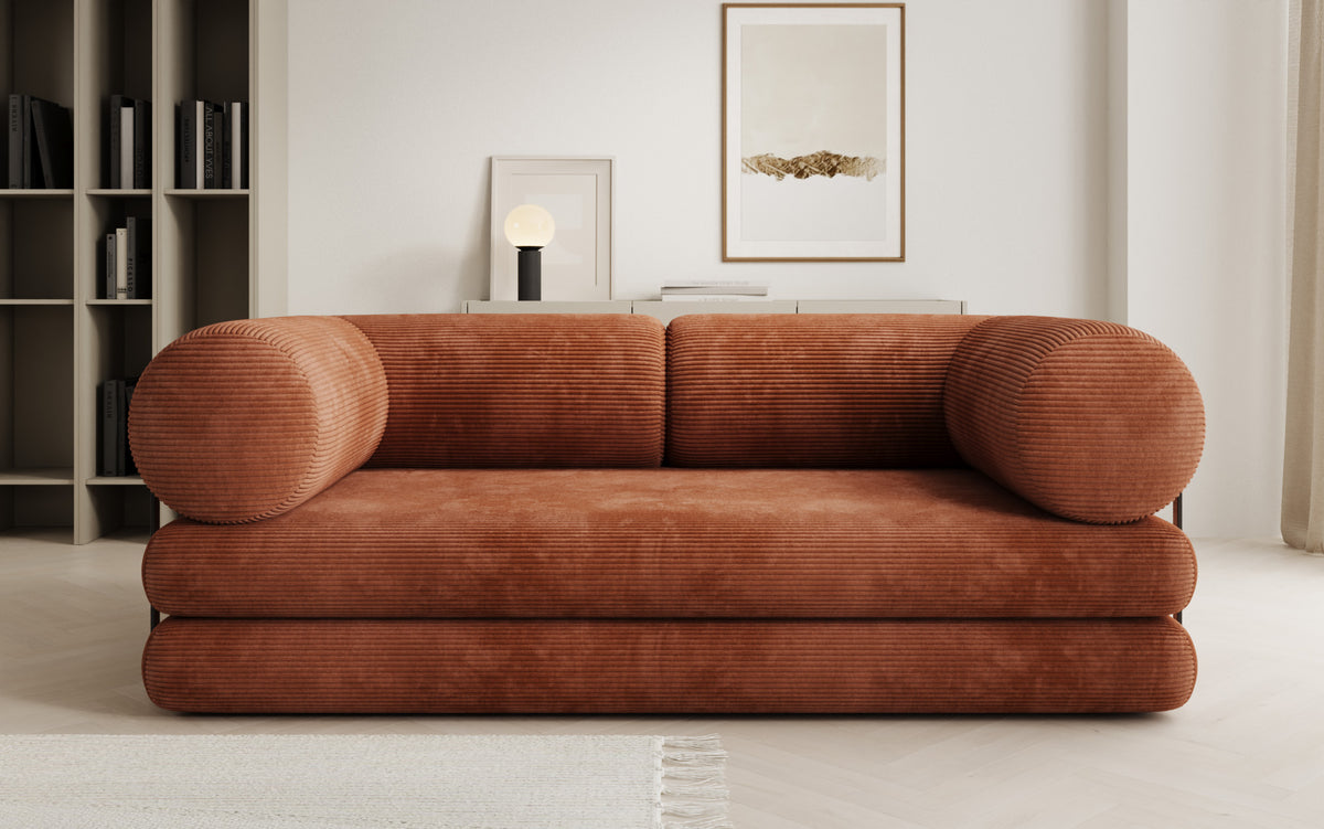 Designer-Sofa Lazy Tube 3-Sëtzer a Cord