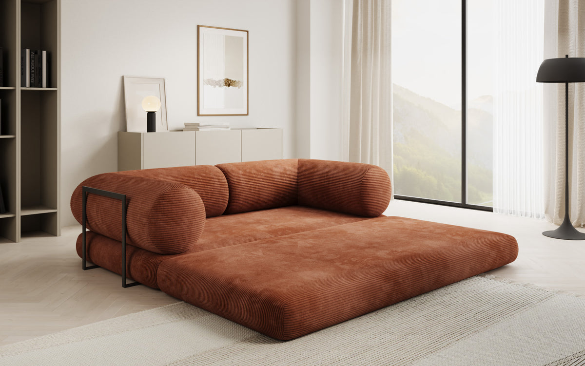 Designer-Sofa Lazy Tube 3-Sëtzer a Cord