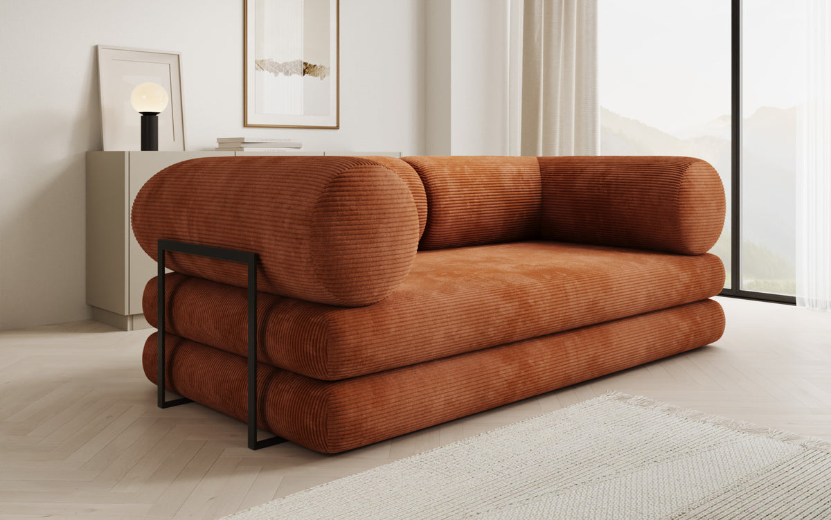 Designer-Sofa Lazy Tube 3-Sëtzer a Cord