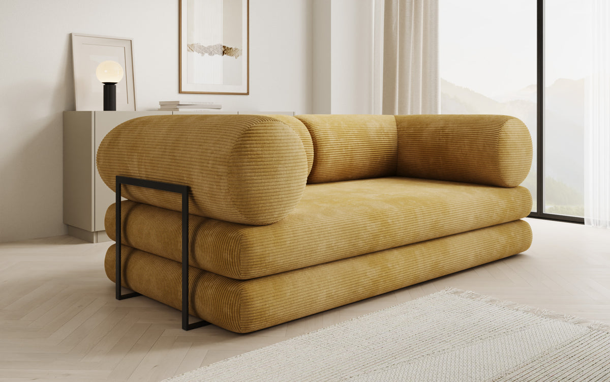 Designer-Sofa Lazy Tube 3-Sëtzer a Cord